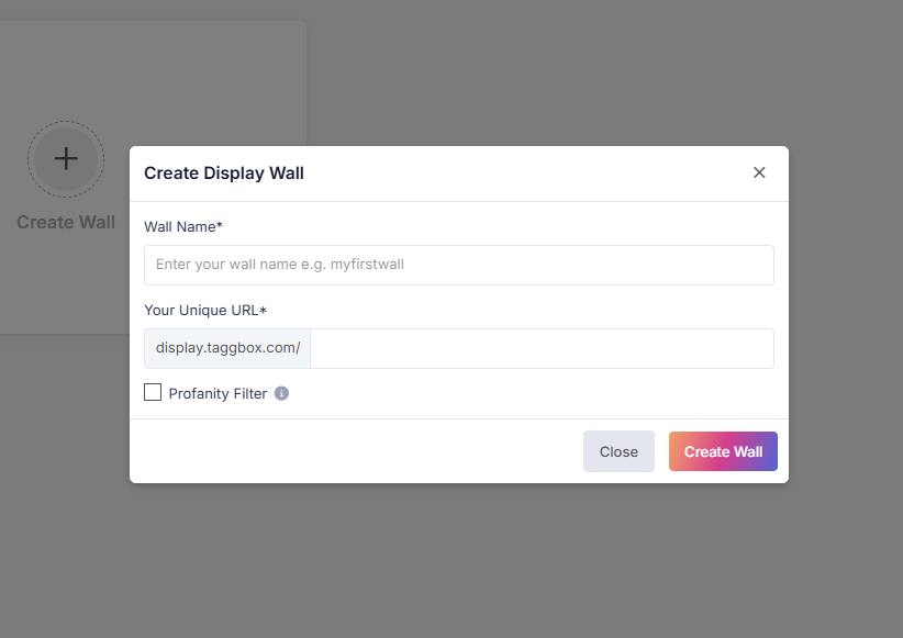 create a wall name