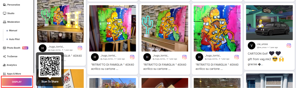 social wall display