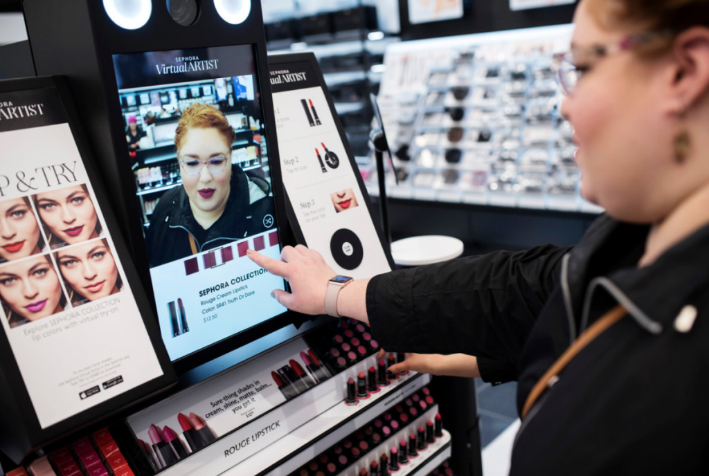 Social walls in retail stores: Sephora