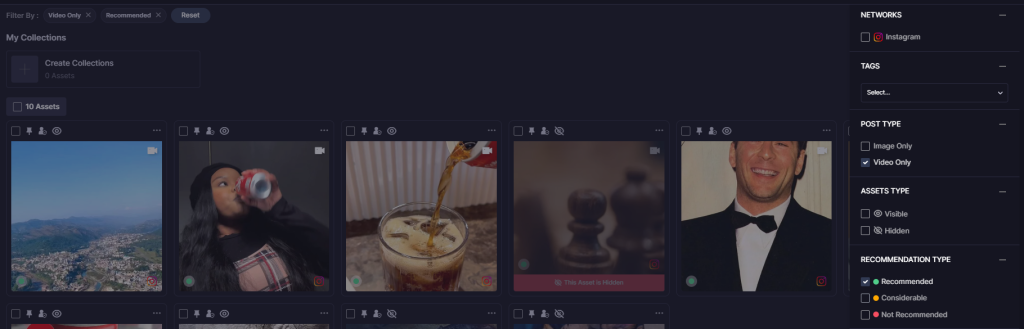 recommendation sorting