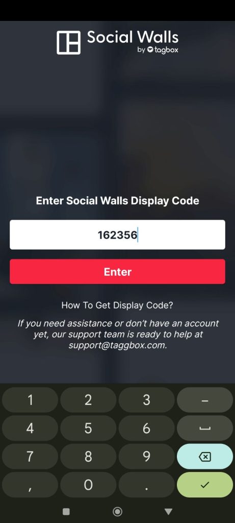 social wall display code