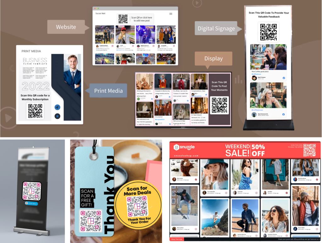 using a QR to collect content from attendeed