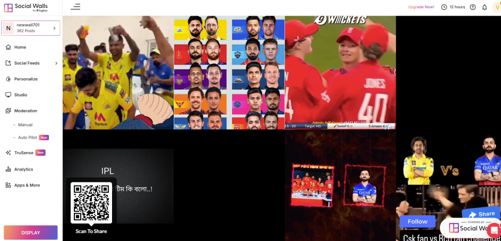 social wall moderation feature