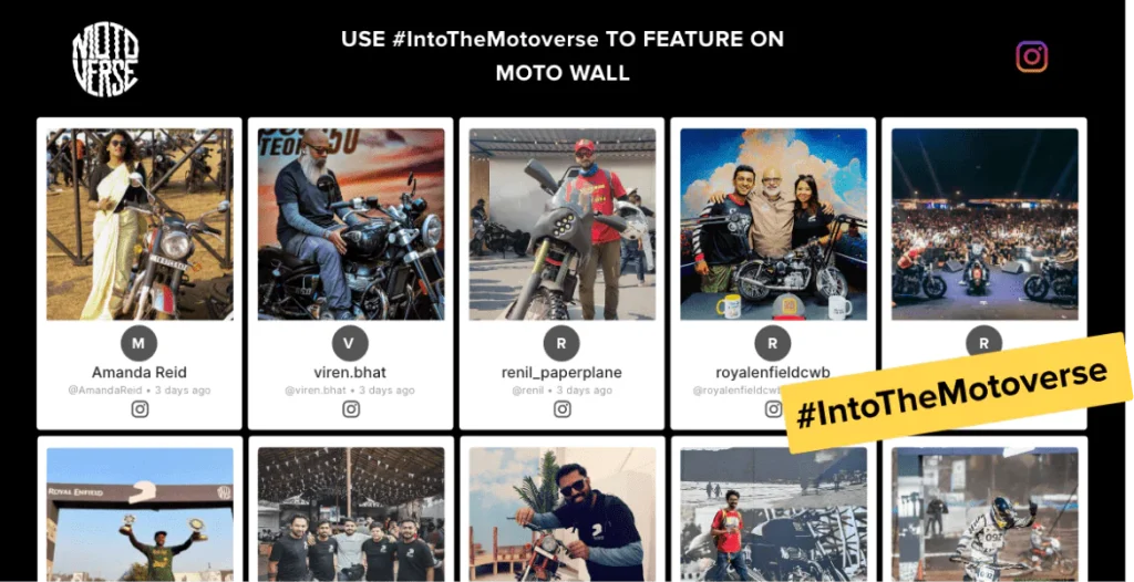 social wall of royal enfield