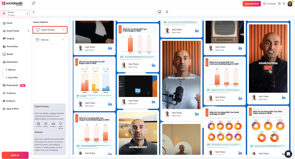 linkedin for display