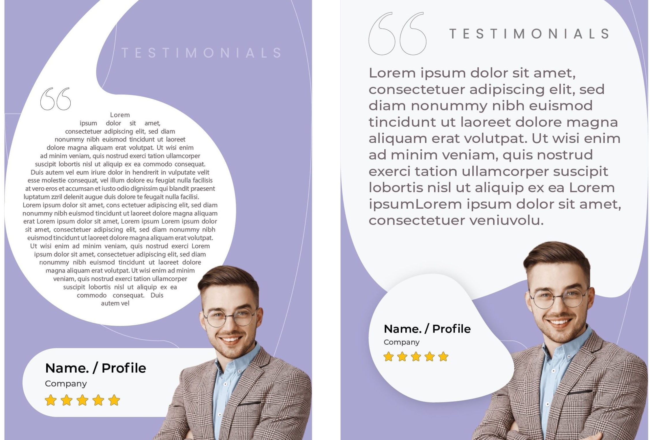 Testimonial templates