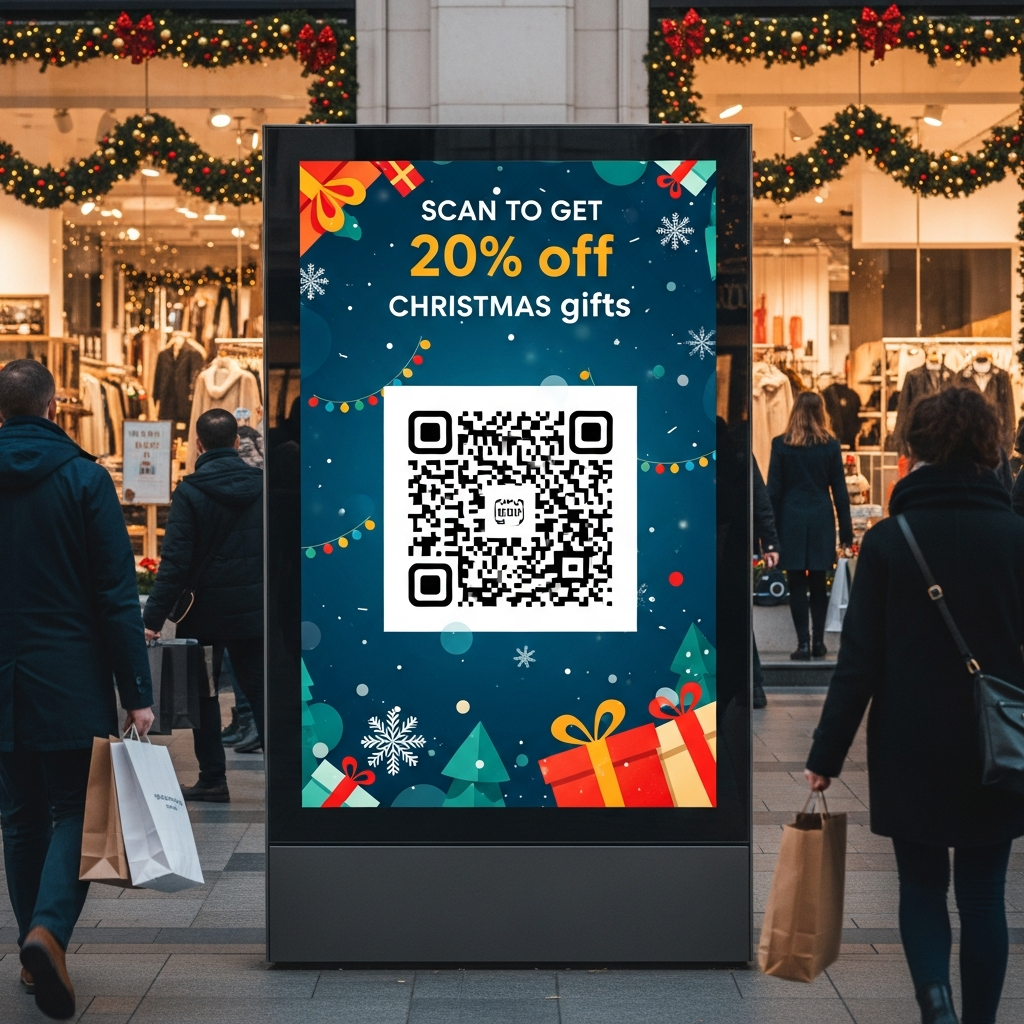 Display out of home advertising for christmas