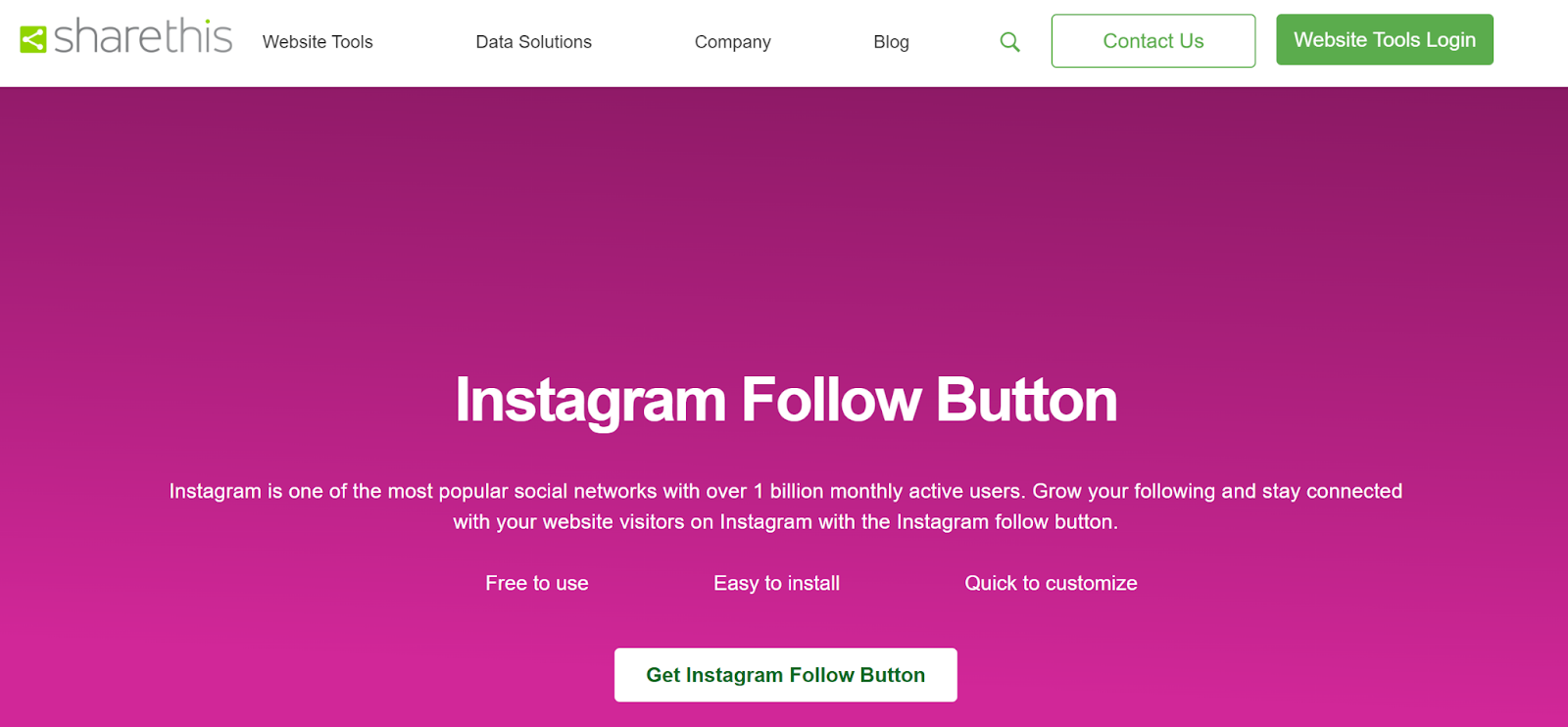 social media follow widget