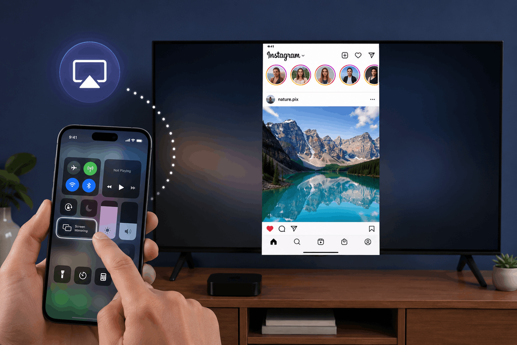 Airplay instagram to tv