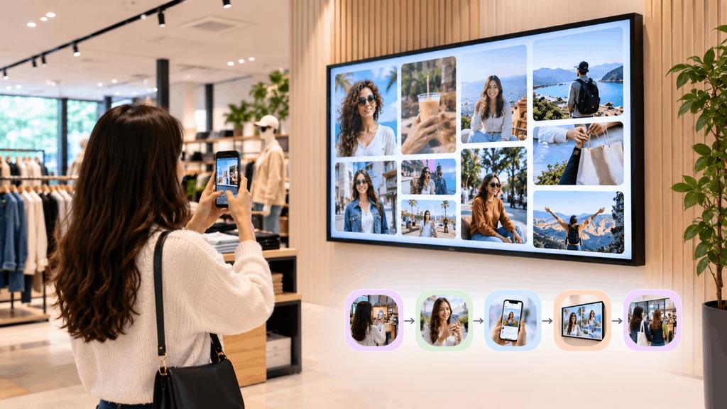 social wall at in-store
