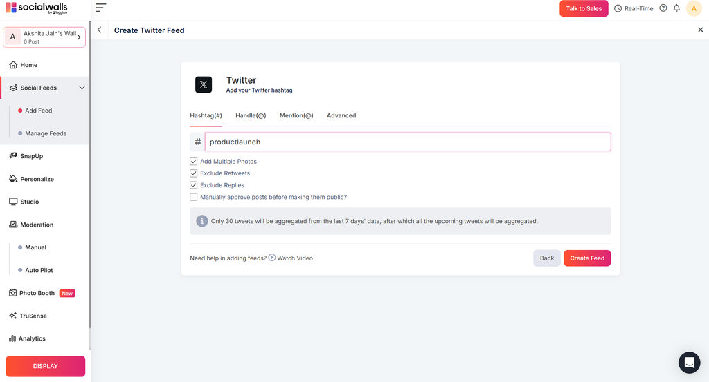 Set Up Your Tweet Feed