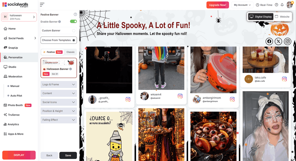 curate social walls